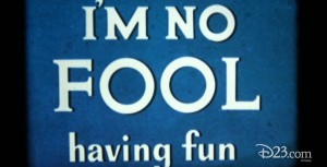 Title screen from the Mickey Mouse Club cartoon I'm No Fool Having Fun