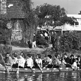 The Indian War Canoe attraction at Disneyland