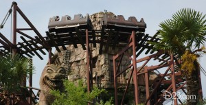 Indiana Jones and the Temple of Peril roller coaster ride at Disneyland