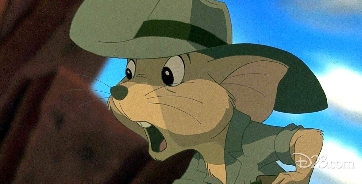 still of kangaroo rat Jake from animated feature The Rescuers Down Under