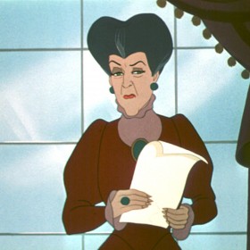 cel from animated Cinderella showing Cinderella's stepmother, Lady Tremaine