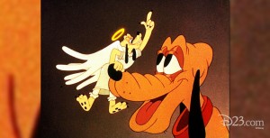 cel from cartoon Lend a Paw featuring Pluto