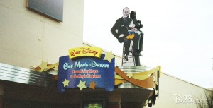 Photo of Walt Disney and Mickey Mouse