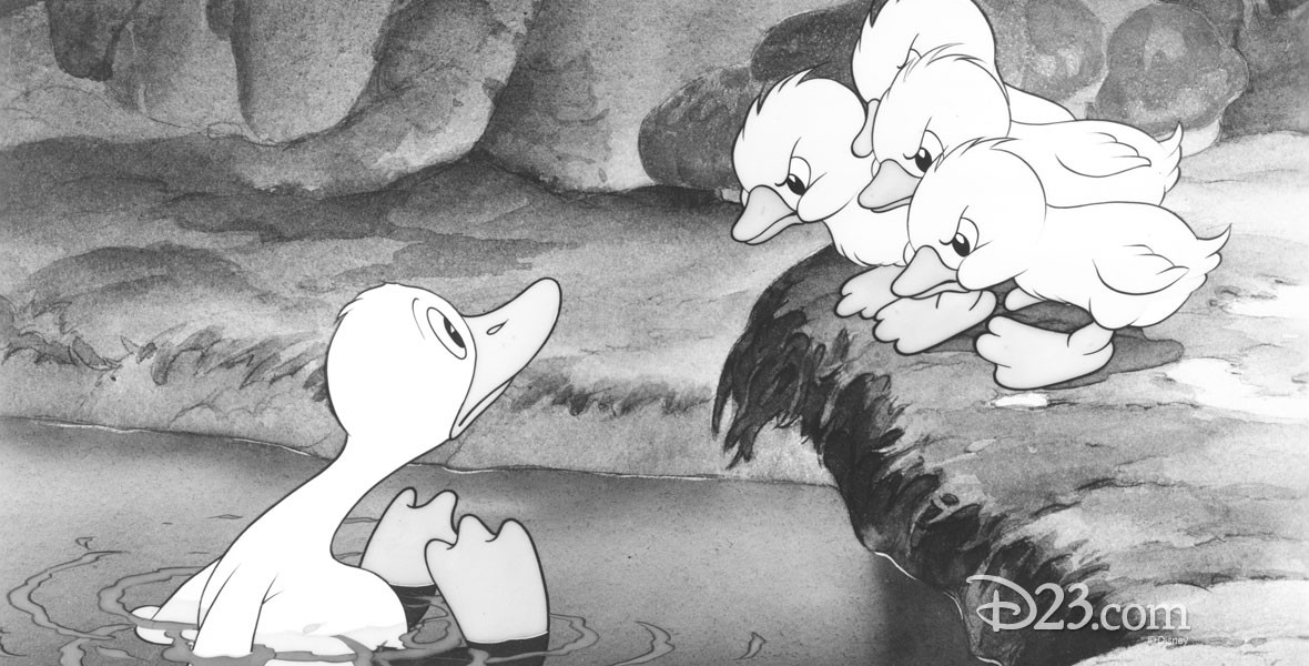 Scene from The Ugly Duckling; a Silly Symphony cartoon