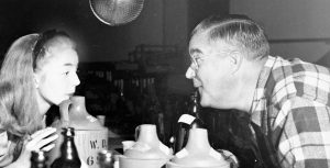 Jimmy Macdonald blowing on a jug