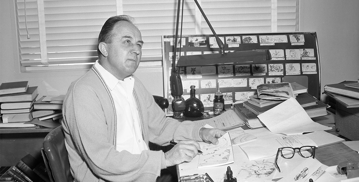 Don DaGradi at his desk