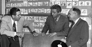 Joe Grant with Walt Disney