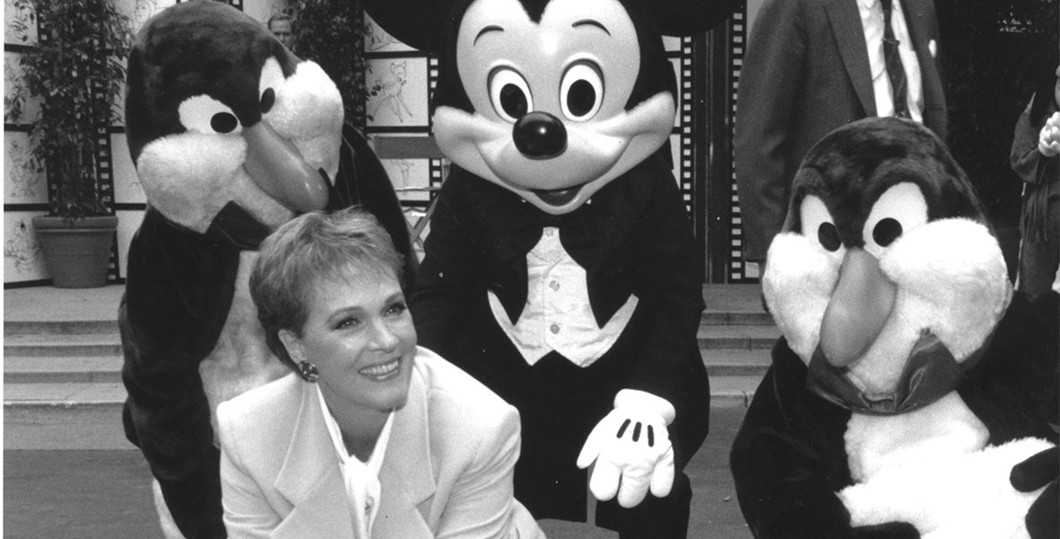 Julie Andrews with Mickey Mouse