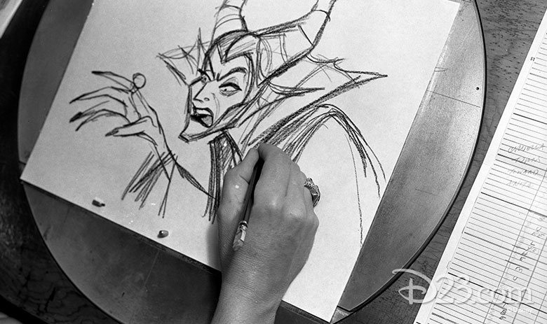 Marc Davis sketch of Maleficent