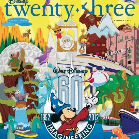 Disney twenty-three Summer 2013 cover art featuring Walt Disney Imagineering 60th anniversary