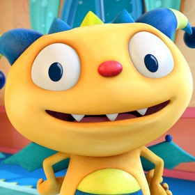 photo of adorable monster character Henry Hugglemonster smiling