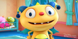 photo of adorable monster character Henry Hugglemonster smiling