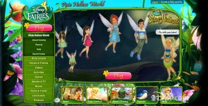 screen from website for Disney Fairies Pixie Hollow