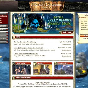 screen shot from videogame Disney’s Pirates of the Caribbean Online