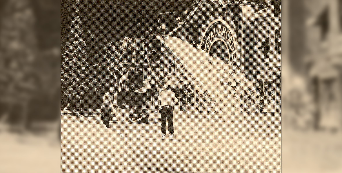 Snow at disneyland