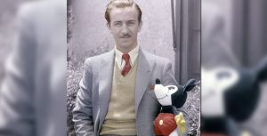 Walt with Mickey doll