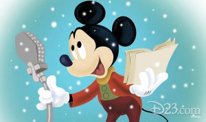 Mickey Mouse caroling