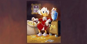 Carl Bark's painting of Scrooge McDuck