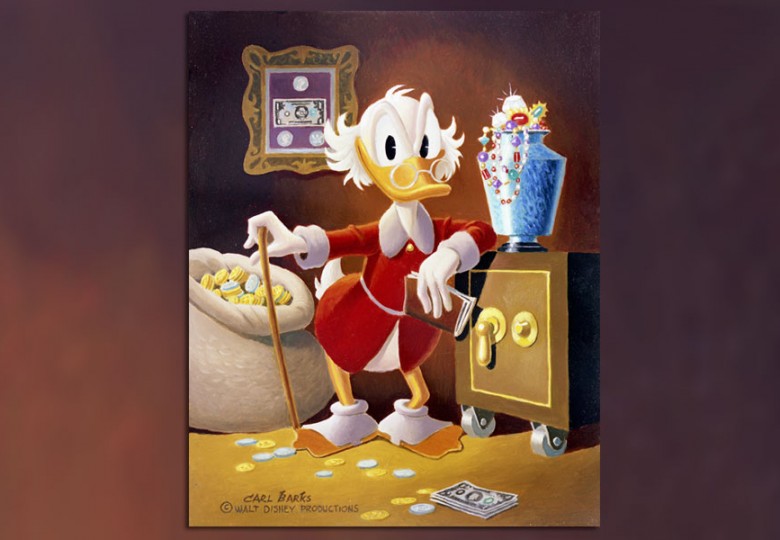 Carl Bark's painting of Scrooge McDuck