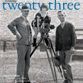 Disney twenty-three Fall 2014 cover art featuring young Walt and Roy