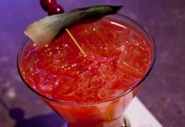 Trader Sam's recipe for a Red-Nosed Zebra cocktail