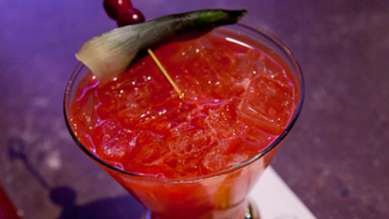 Trader Sam's recipe for a Red-Nosed Zebra cocktail