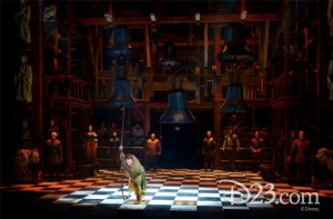 Performer as Quasimodo in the Hunchback of Notre Dame Musical event