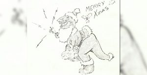Disney T-Rex Dinosaur Santa Claus from The Bulletin