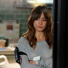 still from television show Agents of SHIELD of actress Chloe Bennett playing Daisy Johnson