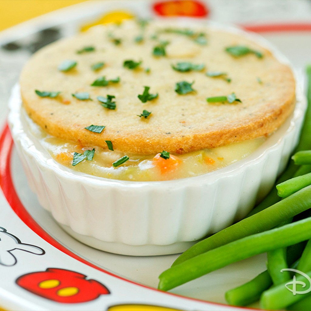 Turkey Pot Pie with Cheesy Biscuit Topping from Cinderella’s Royal Table
