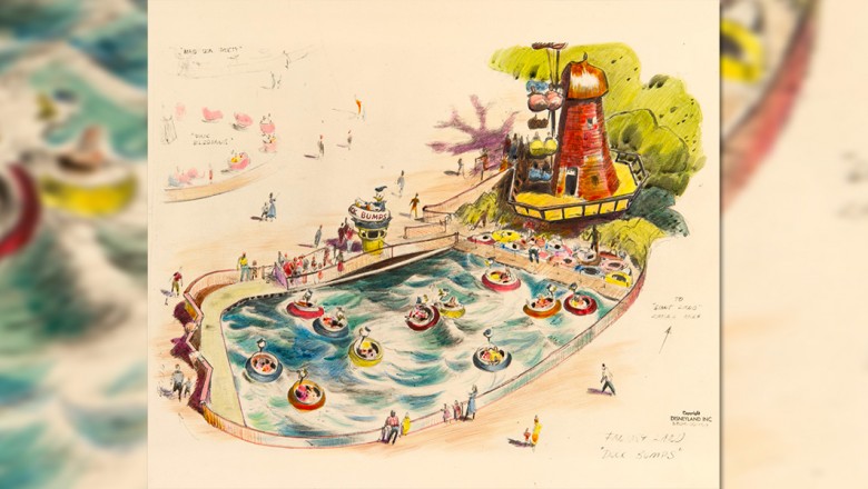 illustration of Early Painted Vision of Disneyland