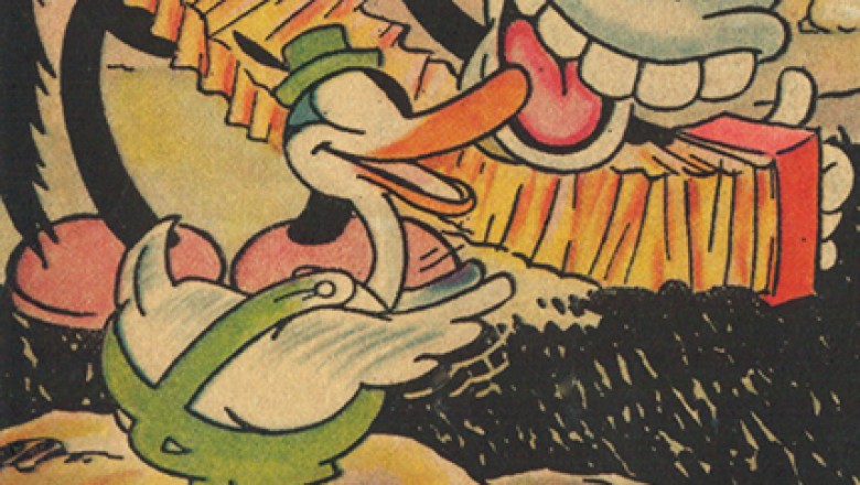 Early Donald Duck appearance in 1930s Mickey Mouse comic