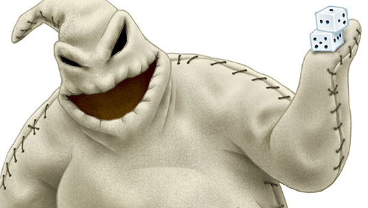 Oogie Boogie (The Nightmare Before Christmas)-Give Valentine’s Day a try. 