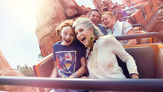 Rollercoaster ride in Magic Kingdom Park