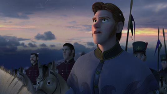 still from the animated movie Frozen featuring the character Hans