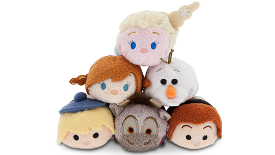 photo of stacked plush toy Tsum Tsums inspired by the movie Frozen