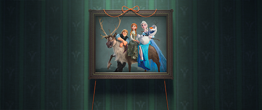 illustration of the cast of animated short film Frozen Fever