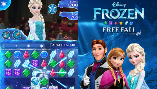 screen art for Frozen Free Fall videogame