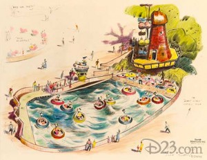 illustration of Early Painted Vision of Disneyland