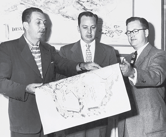 Walt Disney discussing plans for Disneyland with Buzz Price