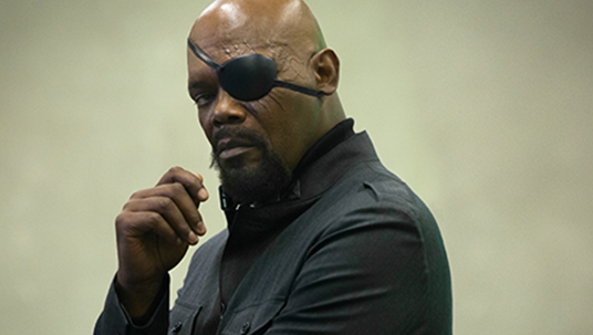 movie still of actor Samuel L. Jackson in The Avengers