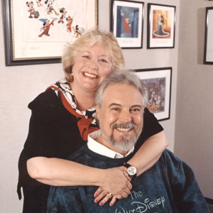 Wayne Allwine (voice of Mickey Mouse) and Russie Taylor (Minnie Mouse)