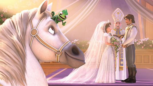 tangled rapunzel and eugene wedding