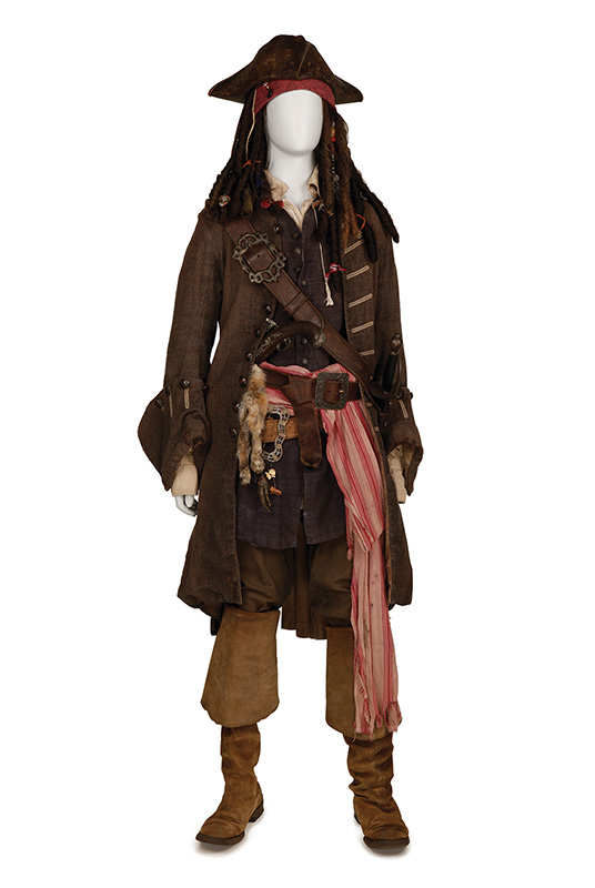 Jack Sparrow costume worn by Johnny Depp in the Pirates of the Caribbean films