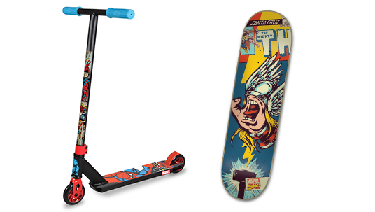 Marvel Super Heroes Skateboard and Skooter