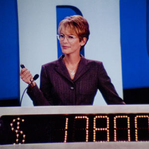photo of actress Jamie Lee Curtis appearing on game show