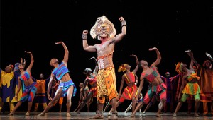 photo of cast of The Lion King on stage