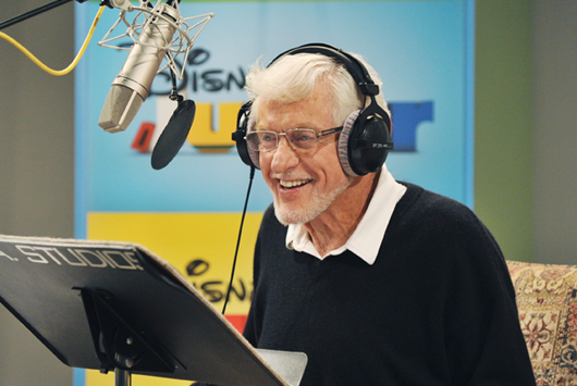 photo of Dick Van Dyke in recording studio