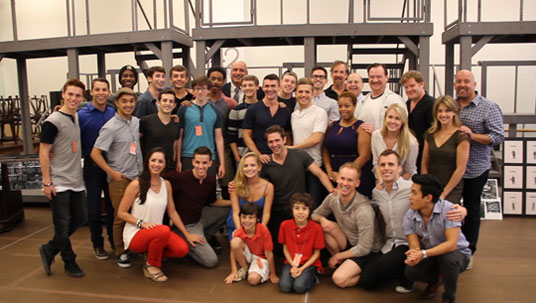Cast of Disney's Newsies Broadway Production