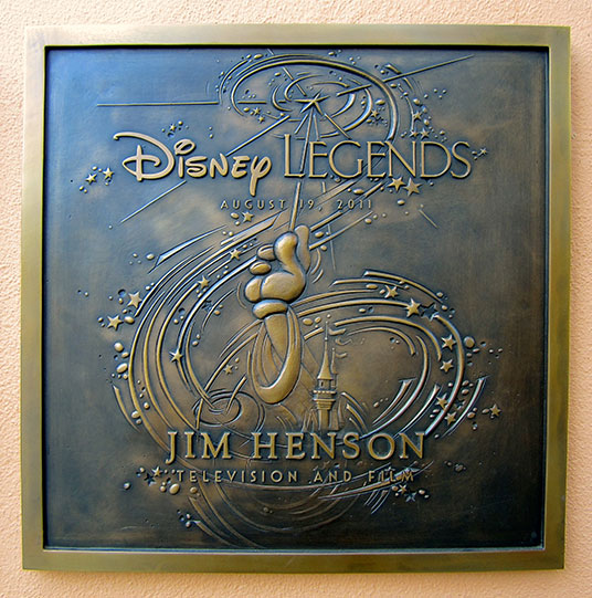 Jim Henson's Disney Legend plaque on the Disney Studio lot in Burbank, California